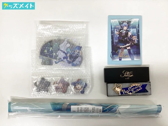 星街すいせい 誕生日 & 活動3周年記念 アクリルジオラマスタンド 箔押し複製サイン入りポストカード 他