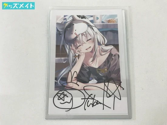 白上フブキ 誕生日記念 2023 直筆サイン入り チェキ風 ブロマイド カード