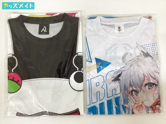 白上フブキ フルグラフィックTシャツ ホワイト XL アキ・ローゼンタール 誕生日記念 2025 Tシャツ
