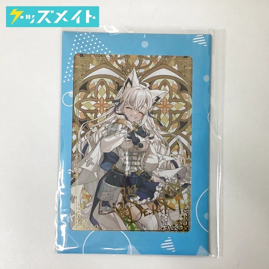 白上フブキ 誕生日記念2024 箔押し複製サイン入りポストカード
