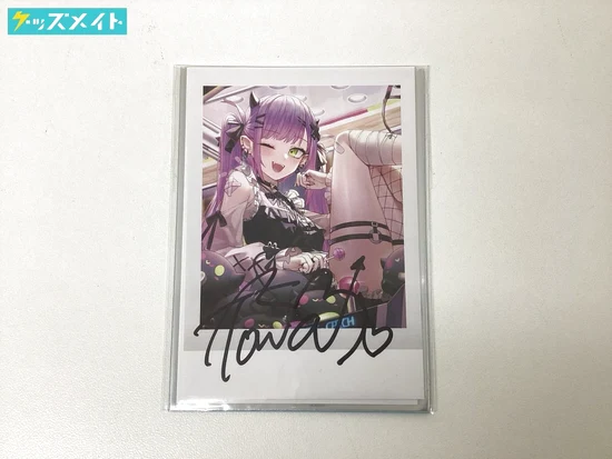 常闇トワ 100万人記念 直筆 サイン入り チェキ風ブロマイドカード