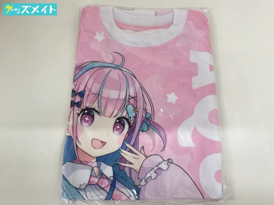 湊あくあ フルグラフィック Tシャツ Lサイズ