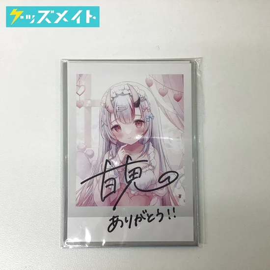 百鬼あやめ 新衣装記念2023 直筆サイン入りチェキ風ブロマイドカード