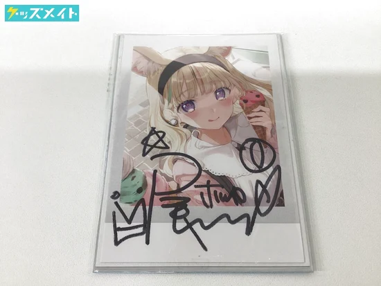 尾丸ポルカ 誕生日記念 2022 グッズ 直筆サイン入り「木なこ描き下ろし チェキ風ブロマイドカード」