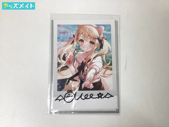 夜空メル 活動4周年記念 直筆サイン入りチェキ風ブロマイドカード