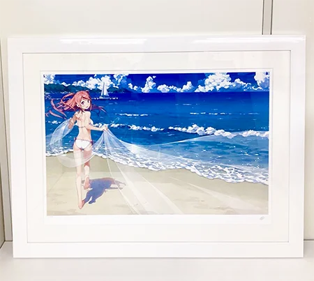 カントク　直筆サイン入り　版画　背くらべ　アールビバン　複製原画 カントク 直筆サイン入り 版画 背くらべ アールビバン 複製原画