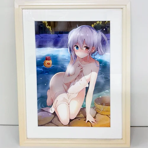 三嶋くろね A3複製原画 湯けむりと 温泉シエル