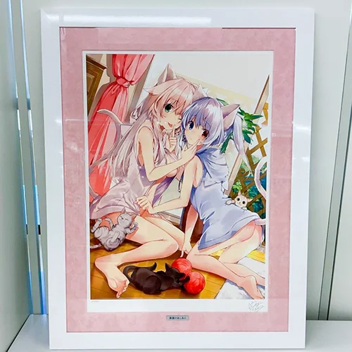 アールビバン 版画 三嶋くろね 黒猫のあしあと