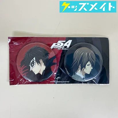 ペルソナ5 the Animation 雨宮蓮&明智吾郎 BIG缶バッジセット 特別ビジュアルver.