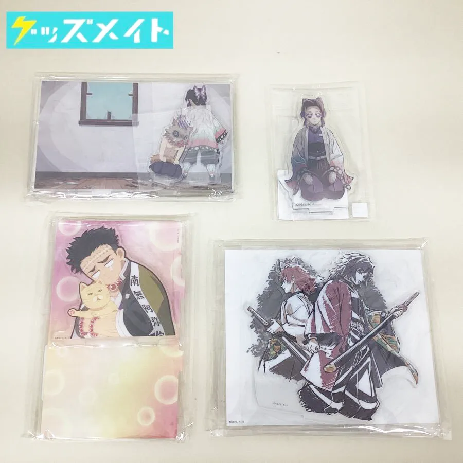 鬼滅の刃 柱稽古編 リアルタイムカフェ 第一弾KV 義勇と錆兎 背景付き 次回予告場面写 アクリルスタンド 他 胡蝶しのぶ 等