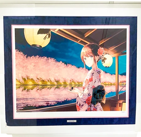 アールビバン 版画 Hiten 桜色舟遊