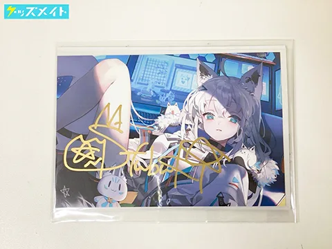 白上フブキ 活動4周年記念 特典 箔押しサイン入り 夏炉描き下ろし ポストカード 買取