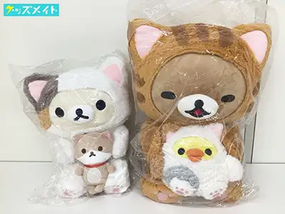 リラックマ のんびりネコぬいぐるみ 三毛猫ぬいぐるみ コリラックマ
