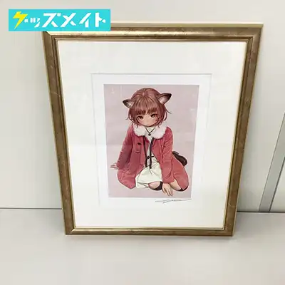 村田蓮爾 猫耳少女 リトグラフ