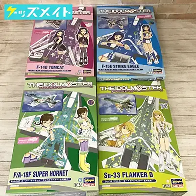 ハセガワ 1/48 アイドルマスター F-14D トムキャット 三浦あずさ , F/A-18F スーパーホーネット 秋月律子 他
