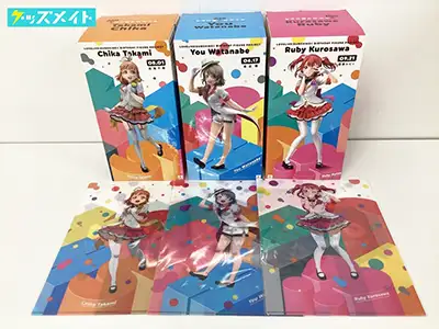 ラブライブ!サンシャイン!! Birthday Figure Project 高海千歌 渡辺曜 黒澤ルビィ フィギュア クリアファイル付き