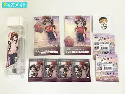 くじスクエア にじさんじ HEROES 海の家 佐伯イッテツ グッズ アクリルスタンド 缶バッジ スクエアボトル 他