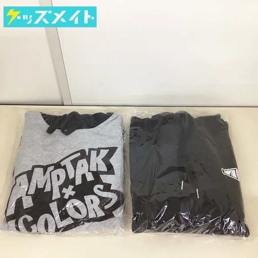 AMPTAKxCOLORS グッズ バックロゴパーカー Smokyblack 他