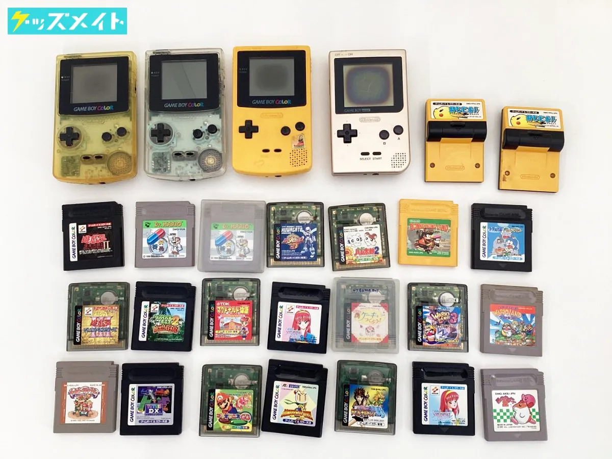  ゲームボーイ 本体・ソフト GBカラー GBライト  ドクターマリオ マリオテニスGB 星のカービィ2 ときめきメモリアル デビルチルドレン 他