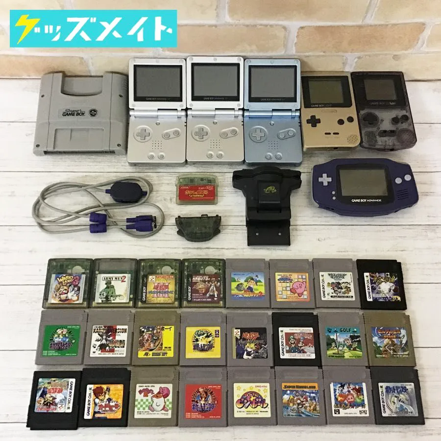  ゲームボーイライト  カラー GBA SP 本体、ソフト スーパーマリオランド、GOLF、ゼルダの伝説、ドラクエモンスターズ 川のぬし釣り もんすたあレース 他