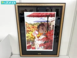 カントク 朱色少女 版画 アールビバン　ミクスドメディア カントク版画買取】アールビバン・グッズ・複製原画・タペストリー等