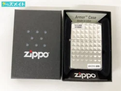 ZIPPO シルバー 100ミクロン 彫刻 アーマー 両面 ピラミッド 加工 / 買取実績価格