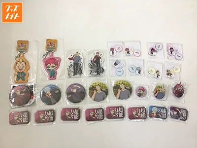 斉木楠雄のΨ難 キーホルダー、缶バッジ、ミニアクリルスタンド 等 グッズ各種 / 斉Ψ 燃藤力、鳥束零太 他