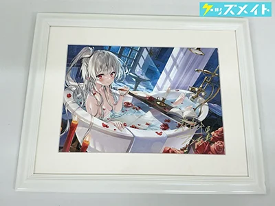 カカオ・ランタンイラスト 直筆サイン入り複製原画 　スカルム お風呂 